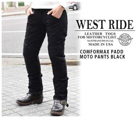 【WESTRIDE/ウエストライド】防寒パンツ/COMFORMAX PADD MOTO PANTS BLACK★REAL DEALWESTRIDE/ウエストライド/新潟/MADE IN NIIGATA/ハーレー/バイカー/アメカジ/モーターサイクル/レーシングダウン