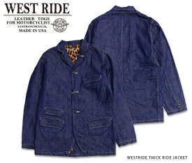 【WESTRIDE/ウエストライド】デニムジャケット/ THICK RIDE JACKET MB1513 ★REAL DEALWESTRIDE/ウエストライド/新潟/MADE IN NIIGATA/ハーレー/バイカー/アメカジ/モーターサイクル/レーシングダウン