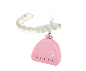 【マウスピースとケース(ピンク)】ちいさなマウスピースチャーム