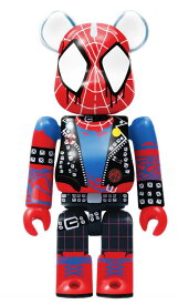 【ベアブリック賞 スパイダー・パンク (100%)】ベアブリック MARVEL SPIDER-MAN:SPIDER-VERSE./Happyくじ BE@RBRICK 【中古】