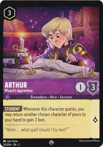 �f�B�Y�j�[ �����J�i 35/204�EEN�E2 Arthur - Wizard's Apprentice (SR �X�[�p�[���A) Disney LORCANA Rise Of The Floodborn