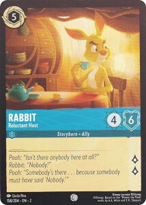 �yFOIL�z�f�B�Y�j�[ �����J�i 158/204�EEN�E2 Rabbit - Reluctant Host (C �R����) Disney LORCANA Rise Of The Floodborn