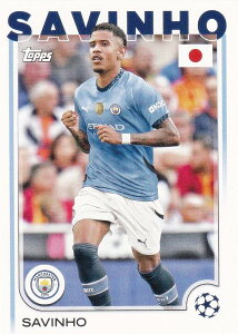 UEFA �T�b�J�[�J�[�h 56 Savinho Manchester City (�x�[�X�J�[�h) 2025 Topps Japan Edition