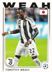 UEFA �T�b�J�[�J�[�h 88 Timothy Weah Juventus (�x�[�X�J�[�h) 2025 Topps Japan Edition