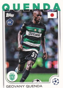 UEFA TbJ[J[h 108 Geovany Quenda Sporting Clube de Portugal (x[XJ[h/ROOKIE) 2025 Topps Japan Edition