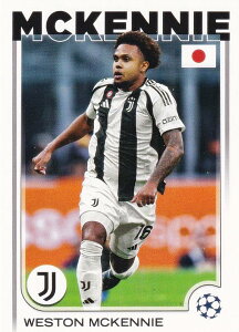 UEFA �T�b�J�[�J�[�h 160 Weston McKennie Juventus (�x�[�X�J�[�h) 2025 Topps Japan Edition