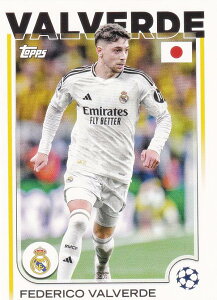 UEFA �T�b�J�[�J�[�h 164 Federico Valverde Real Madrid C.F. (�x�[�X�J�[�h) 2025 Topps Japan Edition