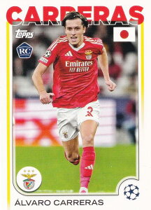 UEFA �T�b�J�[�J�[�h 181 Alvaro Carreras SL Benfica (�x�[�X�J�[�h/ROOKIE) 2025 Topps Japan Edition
