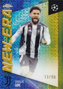 �y�p������ 13/50�zUEFA �T�b�J�[�J�[�h NE-15 Douglas Luiz Juventus (�C���T�[�g�J�[�h/NEW ERA) 2025 Topps Japan Edition