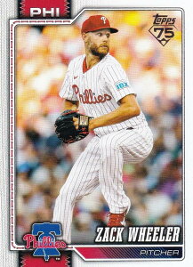 MLB �x�[�X�{�[���J�[�h 261 Zack Wheeler �t�B���f���t�B�A�E�t�B���[�Y (BASE/BASE SET) 2026 Topps Series 1