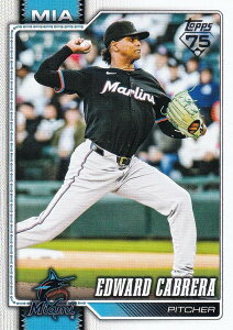 MLB �x�[�X�{�[���J�[�h 288 Edward Cabrera �}�C�A�~�E�}�[�����Y (BASE/BASE SET) 2026 Topps Series 1