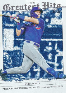MLB �x�[�X�{�[���J�[�h GH-1 Pete Crow-Armstrong �V�J�S�E�J�u�X (INSERT/2025 GREATEST HITS) 2026 Topps Series 1