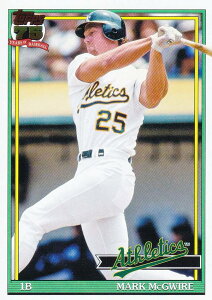 MLB �x�[�X�{�[���J�[�h T91-44 Mark McGwire �I�[�N�����h�E�A�X���`�b�N�X (INSERT/1991 TOPPS BASEBALL) 2026 Topps Series 1