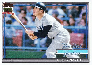 MLB �x�[�X�{�[���J�[�h T91-48 Mickey Mantle �j���[���[�N�E�����L�[�X (INSERT/1991 TOPPS BASEBALL) 2026 Topps Series 1