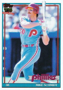 MLB �x�[�X�{�[���J�[�h T91-72 Mike Schmidt �t�B���f���t�B�A�E�t�B���[�Y (INSERT/1991 TOPPS BASEBALL) 2026 Topps Series 1