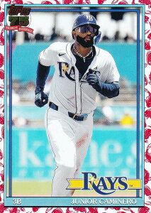 MLB �x�[�X�{�[���J�[�h T91-62 Junior Caminero �^���p�x�C�E���C�Y (INSERT/1991 TOPPS BASEBALL Koi Fish) 2026 Topps Series 1