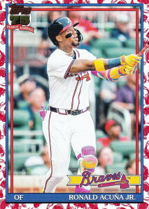 MLB �x�[�X�{�[���J�[�h T91-84 Ronald Acuna Jr. �A�g�����^�E�u���[�u�X (INSERT/1991 TOPPS BASEBALL Koi Fish) 2026 Topps Series 1