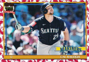 MLB �x�[�X�{�[���J�[�h T91-88 Cal Raleigh �V�A�g���E�}���i�[�Y (INSERT/1991 TOPPS BASEBALL Koi Fish) 2026 Topps Series 1