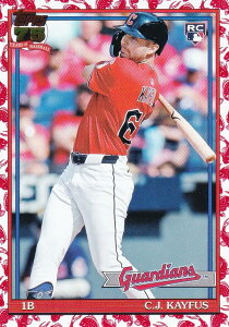 MLB �x�[�X�{�[���J�[�h T91-90 C.J. Kayfus �N���[�u�����h�E�K�[�f�B�A���Y (INSERT/1991 TOPPS BASEBALL Koi Fish/Rookie) 2026 Topps Series 1