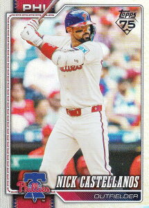 �y���C���{�[�t�H�C���zMLB �x�[�X�{�[���J�[�h 17 Nick Castellanos �t�B���f���t�B�A�E�t�B���[�Y (BASE/BASE SET) 2026 Topps Series 1