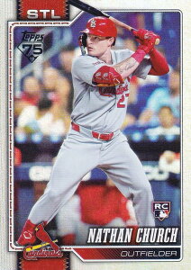 �y���C���{�[�t�H�C���zMLB �x�[�X�{�[���J�[�h 24 Nathan Church �Z���g���C�X�E�J�[�W�i���X (BASE/BASE SET/Rookie) 2026 Topps Series 1