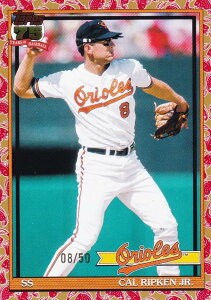 �y08/50 �S�[���h�zMLB �x�[�X�{�[���J�[�h T91-87 Cal Ripken Jr. �{���`���A�E�I���I�[���Y (INSERT/1991 TOPPS BASEBALL Koi Fish) 2026 Topps Series 1