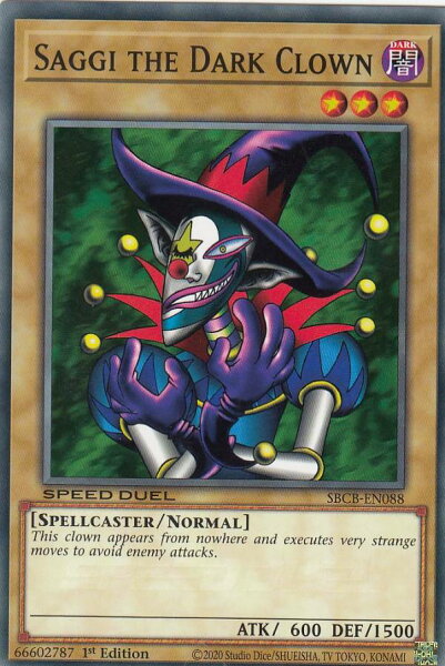 遊戯王 SBCB-EN088 闇・道化師のサギー Saggi the Dark Clown (英語版 1st Edition ノーマル) Speed Duel: Battle City Box