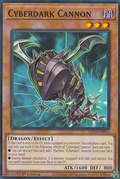 遊戯王 SDCS-EN016 サイバー・ダーク・カノン  Cyberdark Cannon (英語版 1st Edition ノーマル) Structure Deck Cyber Strike