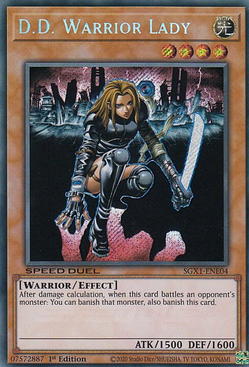 楽天市場】遊戯王 SGX1-ENE04 異次元の女戦士 D.D. Warrior Lady (英語 