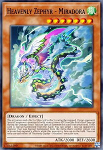 �V�Y�� MP22-EN016 ���̓V���~���h�[�� Heavenly Zephyr - Miradora (�p��� 1st Edition �E���g�����A) 2022 Tin of the Pharaoh�fs Gods Mega Pack