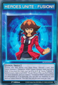 VY SGX2-ENS01 HEROES UNITE - FUSION!! (p 1st Edition m[}) Speed Duel GXFMidterm Paradox