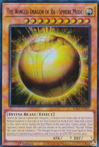 VY RA01-EN007 [̗_|̌` The Winged Dragon of Ra - Sphere Mode (p 1st Edition EgA) 25th Anniversary Rarity Collection