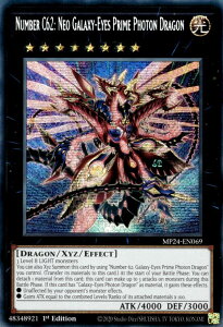 �V�Y�� MP24-EN069 CNo.62 ����͊�̌��q���c Number C62: Neo Galaxy-Eyes Prime Photon Dragon (�p��� 1st Edition �v���Y�}�e�B�b�N�V�[�N���b�g���A) 25th Anniversary Tin�FDueling Mirrors Mega Pack