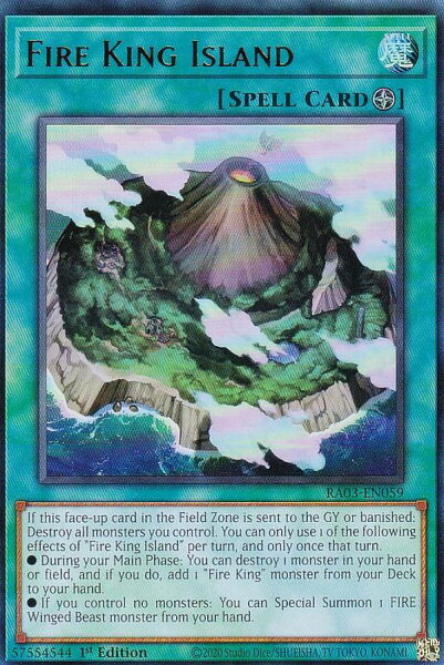 遊戯王 RA03-EN059 Fire King Island 炎王の孤島 (英語版 1st Edition ウルトラレア)  Quarter Century Bonanza