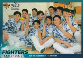 BBM 2020 329 北海道日本ハムファイターズ (レギュラーカード/チームチェックリスト) ベースボールカード 1stバージョン