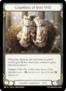 �y�R�[���h�EFOIL�z�t���b�V�����u���b�h HVY 053 Gauntlets of Iron Will (L ���W�F���_���[) Heavy Hitters Flesh and Blood
