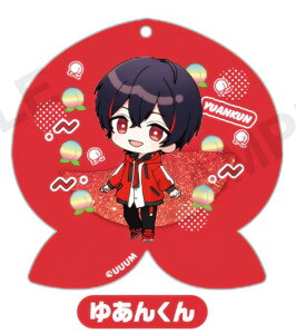 【ゆあんくん (おまけステッカーシール付き) 】 カラフルピーチ グリッターホログラムキーホルダー BOX Ver.