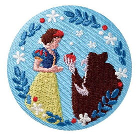 【1.白雪姫】Disney Characters 刺繍缶バッジビスケット ※缶バッジのみ