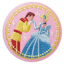 【4.シンデレラ】Disney Characters 刺繍缶バッジビスケット ※缶バッジのみ