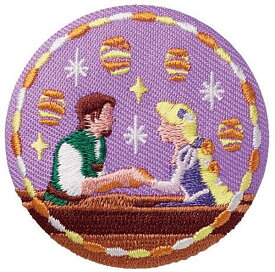 【14.塔の上のラプンツェル】Disney Characters 刺繍缶バッジビスケット ※缶バッジのみ