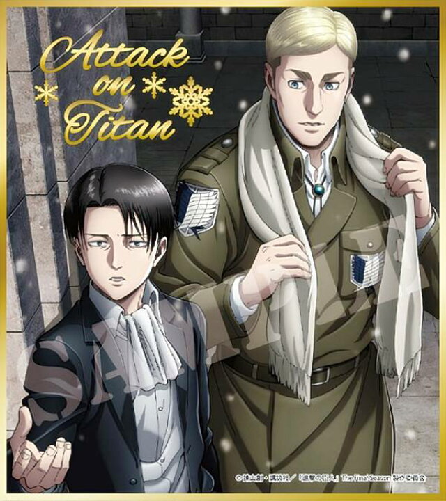 楽天市場】【リヴァイ＆エルヴィン】 進撃の巨人 ビジュアル色紙 