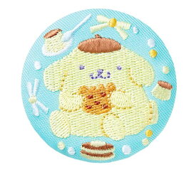 【5.ポムポムプリン】 サンリオキャラクターズ 刺繍缶バッジビスケット2 ※バッジのみ