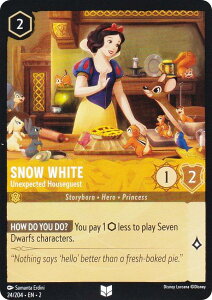 �f�B�Y�j�[ �����J�i 24/204�EEN�E2 Snow White - Unexpected Houseguest (U �A���R����) Disney LORCANA Rise Of The Floodborn