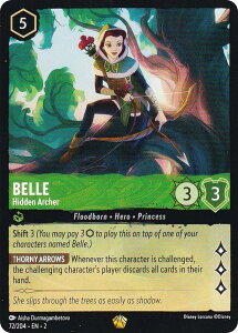 �f�B�Y�j�[ �����J�i 72/204�EEN�E2 Belle - Hidden Archer (L ���W�F���h) Disney LORCANA Rise Of The Floodborn