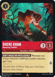 �f�B�Y�j�[ �����J�i 126/204�EEN�E2 Shere Khan - Menacing Predator (R ���A) Disney LORCANA Rise Of The Floodborn