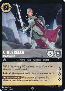 �f�B�Y�j�[ �����J�i 177/204�EEN�E2 Cinderella - Stouthearted (SR �X�[�p�[���A) Disney LORCANA Rise Of The Floodborn