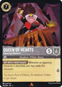 fBYj[ Ji 192/204EENE2 Queen of Hearts - Capricious Monarch (R A) Disney LORCANA Rise Of The Floodborn