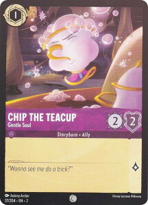 �yFOIL�z�f�B�Y�j�[ �����J�i 37/204�EEN�E2 Chip the Teacup - Gentle Soul (C �R����) Disney LORCANA Rise Of The Floodborn