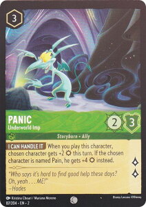 �yFOIL�z�f�B�Y�j�[ �����J�i 87/204�EEN�E2 Panic - Underworld Imp (C �R����) Disney LORCANA Rise Of The Floodborn
