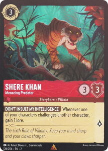 �yFOIL�z�f�B�Y�j�[ �����J�i 126/204�EEN�E2 Shere Khan - Menacing Predator (R ���A) Disney LORCANA Rise Of The Floodborn